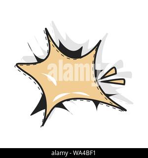 Star fumetto pop art vettore. Casella di pensiero comico, parlare di pop art discussione bolla, artwork schizzo per il fumetto illustrazione Illustrazione Vettoriale