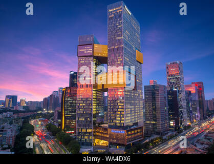 Shenzhen nanshan science park di notte Foto Stock