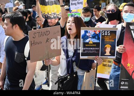 Hong Kong solidarietà Rally, Whitehall, Londra. Regno Unito Foto Stock