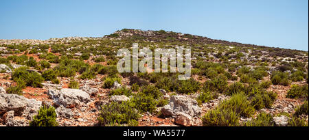 Ruvida costa di Isola di Comino e Malta Foto Stock