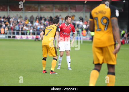 Salford, Regno Unito. Il 17 agosto 2019. Danny Whitehead durante il cielo scommettere League 2 match tra Salford City e Port Vale a Moor Lane, Salford sabato 17 agosto 2019. Solo uso editoriale, è richiesta una licenza per uso commerciale. La fotografia può essere utilizzata solo per il giornale e/o rivista scopi editoriali. (Credit: Luca Nickerson | MI News) Credito: MI News & Sport /Alamy Live News Foto Stock