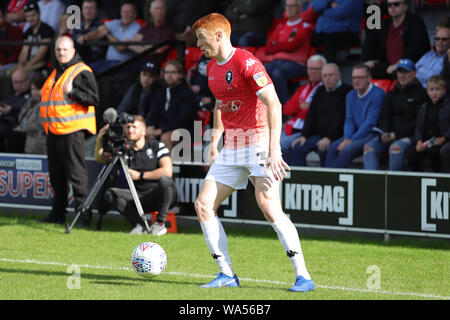 Salford, Regno Unito. Il 17 agosto 2019. Rory Gaffney durante il cielo scommettere League 2 match tra Salford City e Port Vale a Moor Lane, Salford sabato 17 agosto 2019. Solo uso editoriale, è richiesta una licenza per uso commerciale. La fotografia può essere utilizzata solo per il giornale e/o rivista scopi editoriali. (Credit: Luca Nickerson | MI News) Credito: MI News & Sport /Alamy Live News Foto Stock