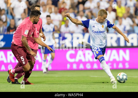 Saragozza, Spagna. 17 Ago, 2019. Shinji Kagawa del Real Zaragoza (23) durante la Liga match tra il Real Zaragoza e CD Tenerife. (Foto di Daniele Marzo/Pacific Stampa) Credito: Pacific Press Agency/Alamy Live News Foto Stock