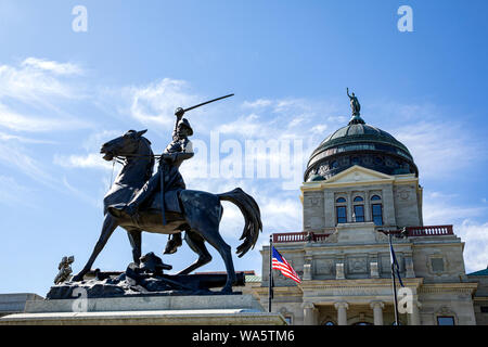 Francesco magro statua State Capitol Building HELENA MONTANA USA Foto Stock