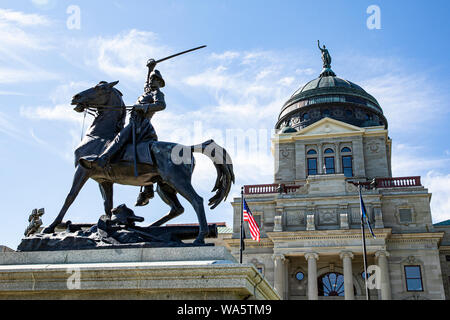 Francesco magro statua State Capitol Building HELENA MONTANA USA Foto Stock