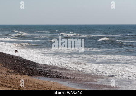 Oceano atlantico costa in Essouira, Marocco Foto Stock