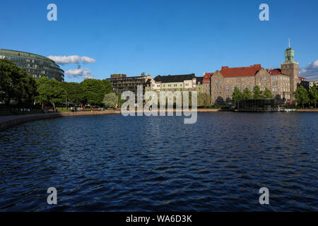 Eläintarhanlahti Bay View a Helsinki in Finlandia Foto Stock