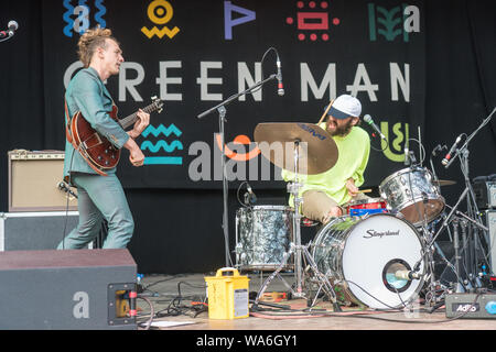 Glanusk, Wales, Regno Unito. Sabato 17 Agosto, 2019. Grande Ladro effettuando al 2019 Green Man festival in Galles Glanusk, foto: Roger Garfield/Alamy Live News Foto Stock