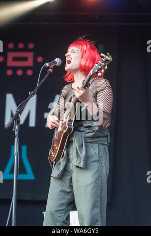 Glanusk, Wales, Regno Unito. Sabato 17 Agosto, 2019. Grande Ladro effettuando al 2019 Green Man festival in Galles Glanusk, foto: Roger Garfield/Alamy Live News Foto Stock