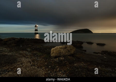 Penmon Point Lighthouse, Anglesey Foto Stock