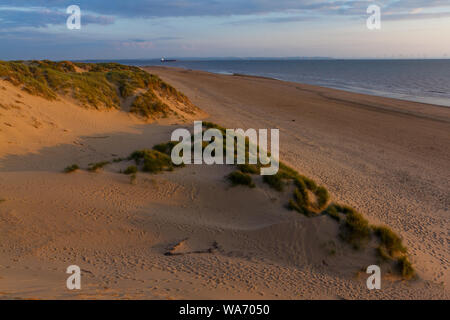 Serata a Formby Beach, Merseyside, Regno Unito Foto Stock