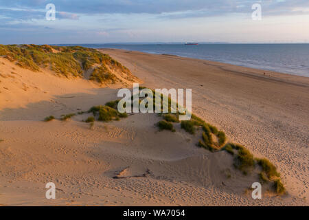 Serata a Formby Beach, Merseyside, Regno Unito Foto Stock