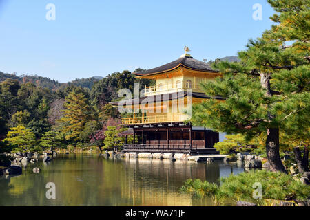 Kinkakuji a Kyoto, Giappone Foto Stock