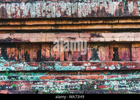 L'antico muro di mattoni è stata ordinatamente disposte e così forte che non vi era spazio anche un piccolo ago non potevano penetrare al tempio Dhammayangyi in Ba Foto Stock