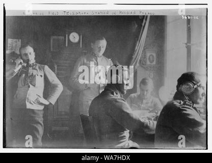 Campo austriaco la stazione del telegrafo in russo in Polonia Foto Stock