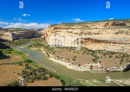 Yampa fiume nel parco del castello si affacciano in dinosaur National Monument, colorado Foto Stock