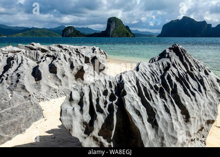 Pinagboyotan Isola, El Nido, PALAWAN FILIPPINE Foto Stock