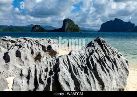 Pinagboyotan Isola, El Nido, PALAWAN FILIPPINE Foto Stock