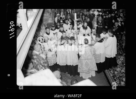 Calendario delle cerimonie religiose in Ger. [Cioè Gerusalemme] il periodo pasquale, 1941 Foto Stock