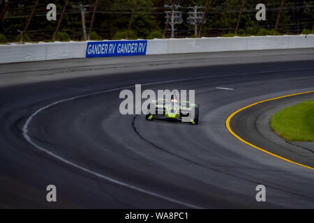 Agosto 17, 2019, lunga vasca, Pennsylvania, USA: Charlie Kimball (23) degli Stati Uniti le pratiche di alimentazione ABC 500 in Pocono Raceway in lunga vasca, Pennsylvania. (Credito Immagine: © Colin J Mayr mola Media/ASP) Foto Stock