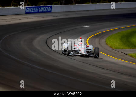 Agosto 17, 2019, lunga vasca, Pennsylvania, USA: potenza (12) di Toowoomba, Australia le pratiche di alimentazione ABC 500 in Pocono Raceway in lunga vasca, Pennsylvania. (Credito Immagine: © Colin J Mayr mola Media/ASP) Foto Stock