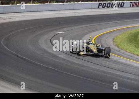 Agosto 17, 2019, lunga vasca, Pennsylvania, USA: Marcus Ericsson (7) di Kumla, Svezia le pratiche di alimentazione ABC 500 in Pocono Raceway in lunga vasca, Pennsylvania. (Credito Immagine: © Colin J Mayr mola Media/ASP) Foto Stock