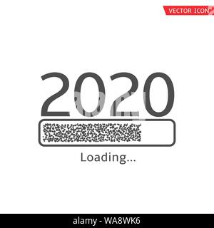 2020 Barra di caricamento. Buon Natale e Felice Anno Nuovo, icona di caricamento Illustrazione Vettoriale