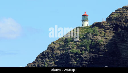 Makapuu Point lighthouse, Oahu, Hawaii Foto Stock