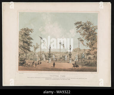 Central Park, sesta Avenue ingresso Foto Stock