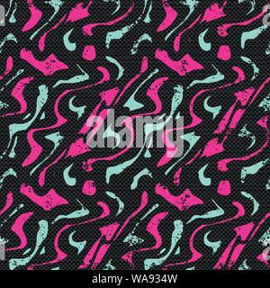 Grunge graffiti colorato modello senza giunture Illustrazione Vettoriale