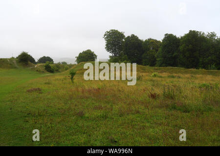 Danebury Hill Fort vicino a Stockbridge, Hampshire Foto Stock