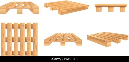 Pallet set di icone. Cartoon set di pallet icone vettoriali per il web design Illustrazione Vettoriale