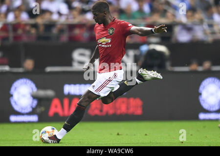 Il Manchester United compete contro il Tottenham Hotspur a Shanghai Hong kou Stadium di campionati internazionali Cup, Shanghai, Cina, 25 luglio 2019. Th Foto Stock