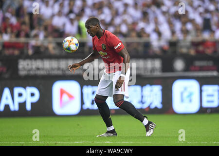 Il Manchester United compete contro il Tottenham Hotspur a Shanghai Hong kou Stadium di campionati internazionali Cup, Shanghai, Cina, 25 luglio 2019. Th Foto Stock