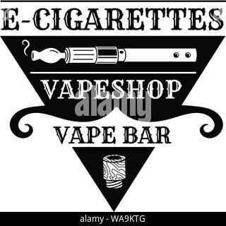 Vape bar logo, stile semplice Illustrazione Vettoriale