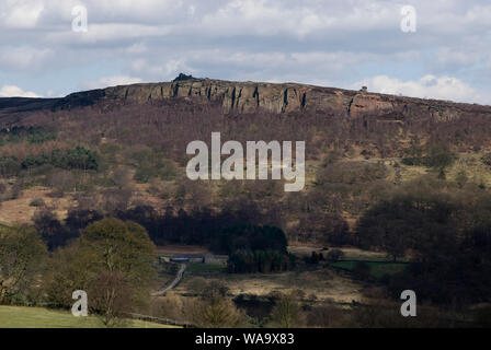 Bordo di macina nel distretto di Peak Derbyshire Inghilterra Foto Stock