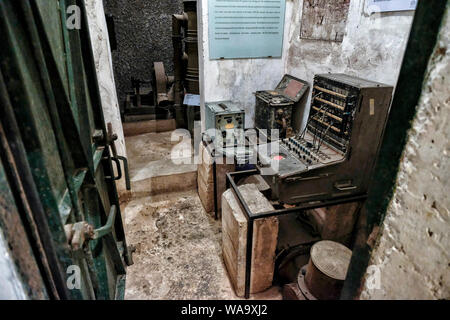 Hanoi, Vietnam - 30 agosto: Bunker usato dal generale Vo Nguyen Giap al Thang Long cittadella sul 30 agosto 2018 ad Hanoi, Vietnam. Foto Stock