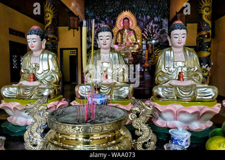 Chua Linh Quang Pagoda di Dalat, Vietnam. La Pagoda fu costruito in antico stile architettonico che combina cinesi e vietnamiti art. Foto Stock