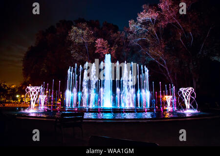 Fontana Musicale presso l'Isola Margherita in Budapest Ungheria Foto Stock