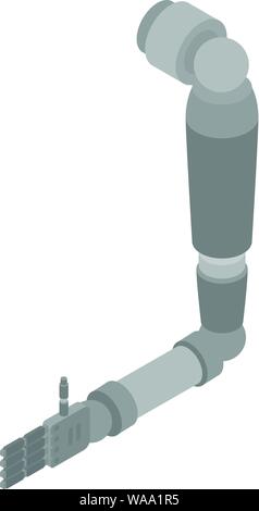 Innovazione protesi mano icona, stile isometrico Illustrazione Vettoriale