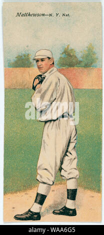 Christy Mathewson/Albert Bridwell, New York Giants, baseball card ritratto Foto Stock