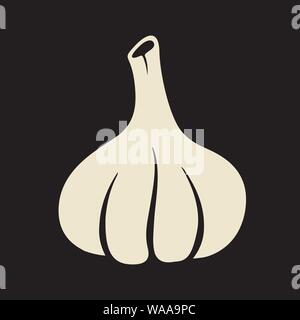 Semplice aglio icona della lampadina Illustrazione Vettoriale