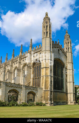 Bella, classic, gotica Cappella del King's College di Cambridge, Gran Bretagna Foto Stock