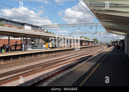 Colchester Stazione ferroviaria Essex localmente, tuttavia, è anche noto come Colchester Nord Foto Stock