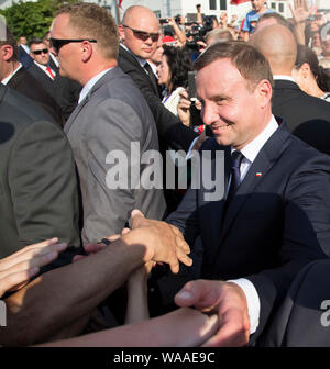 Il 6 agosto 2015 Varsavia, inaugurazione presidenziale in Polonia: Andrzej Duda prestato giuramento come nuovo presidente polacco. Foto Stock