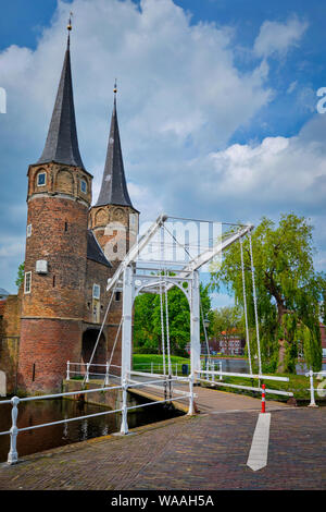 Oostport porta orientale di Delft. Delft, Paesi Bassi Foto Stock