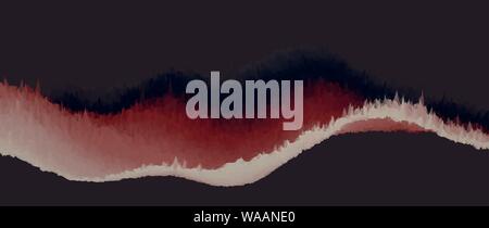 Fondale paesaggio con mare. Illustrazione vettoriale per la progettazione. Illustrazione Vettoriale