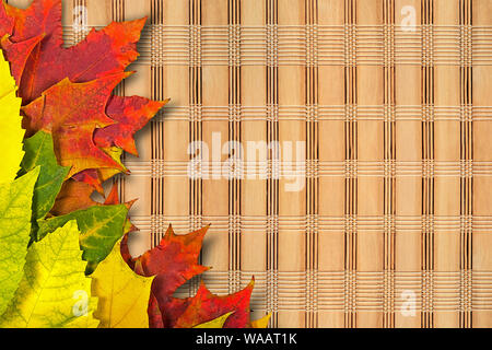 Foglie di autunno come un telaio Foto Stock