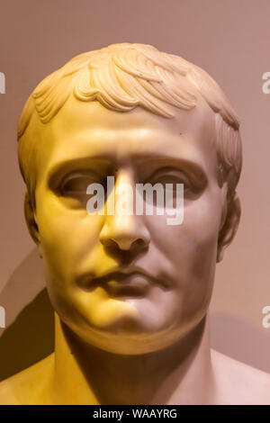 Busto in marmo di Napoleone 1, datata 1807, 30075750 Foto Stock