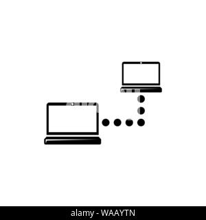 Computer locale, rete lan Connect . Piatto icona Vettore illustrazione. Semplice  simbolo nero su sfondo bianco. Computer locale della rete LAN e collegare  il segno Immagine e Vettoriale - Alamy